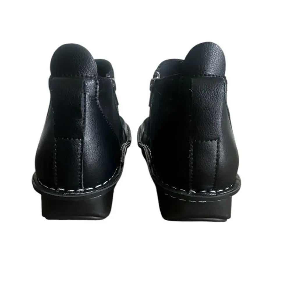 Alegria Ankle Boots Nell Plaid To Meet You Women's Size 9 Black Wide Zip Comfort